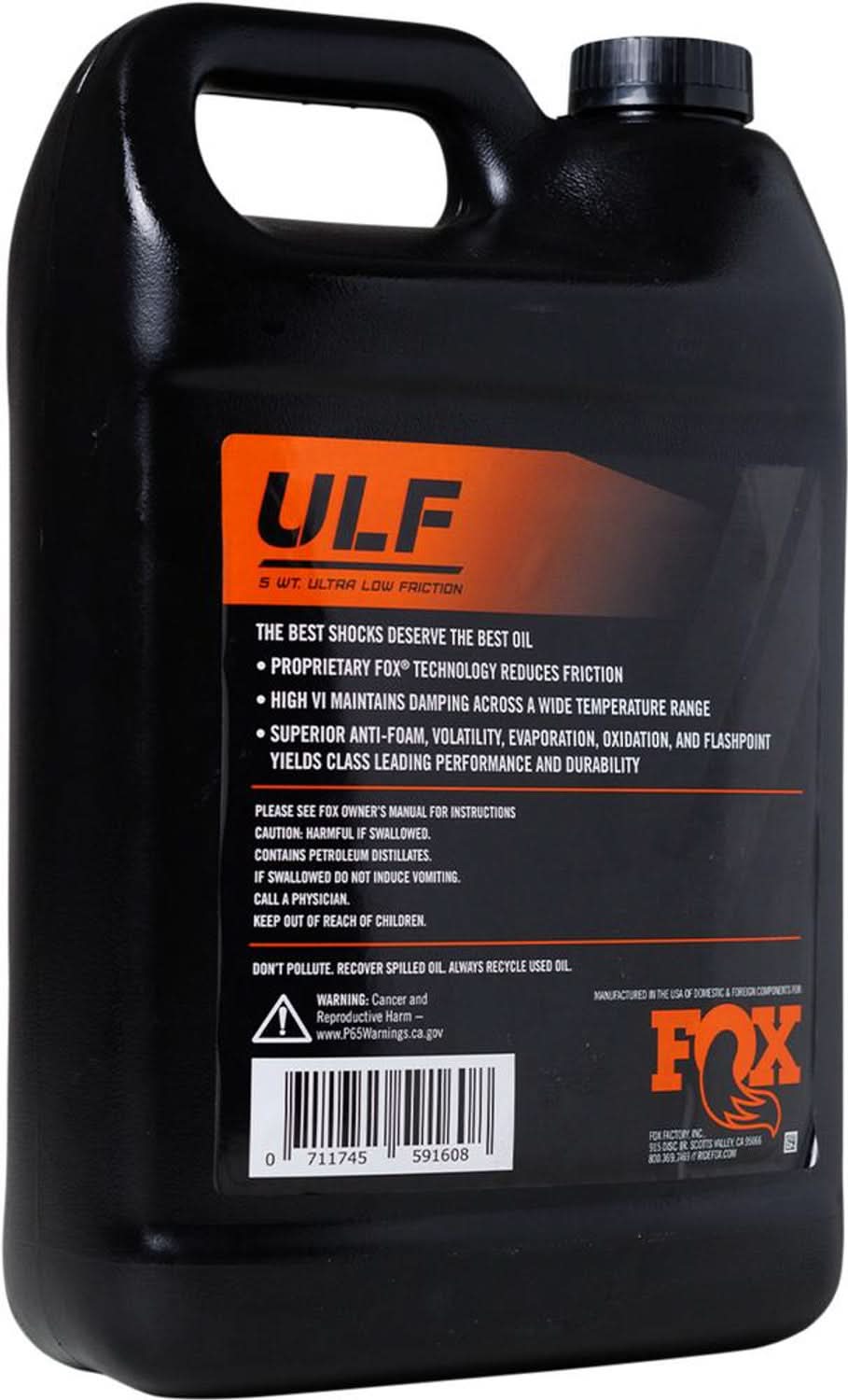 FOX SHOCKS SUSPENSION ULF OIL (5WT) (GALLON)
