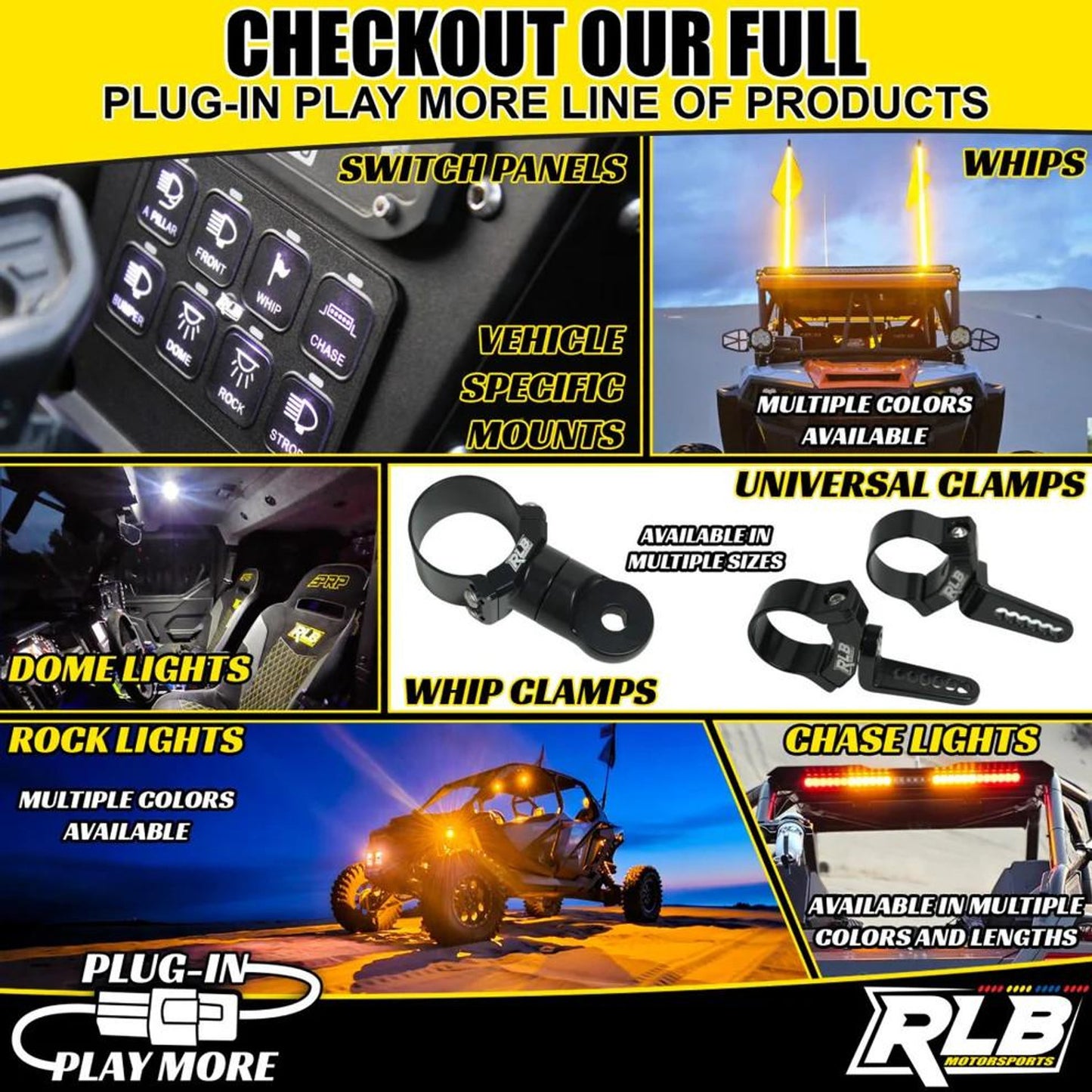 RLB MOTORSPORTS TECATE SPLIT DUAL 6" CHASE LIGHTS