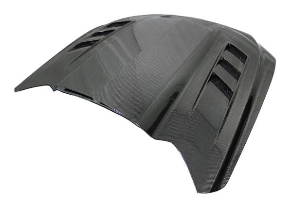 Double Sided Carbon Fiber Hood Terminator Style for Ford MUSTANG 2018-2023