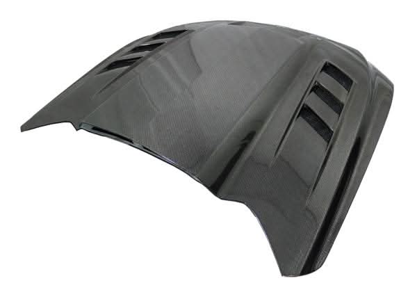 Double Sided Carbon Fiber Hood Terminator Style for Ford MUSTANG 2018-2023