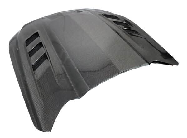Double Sided Carbon Fiber Hood Terminator Style for Ford MUSTANG 2018-2023