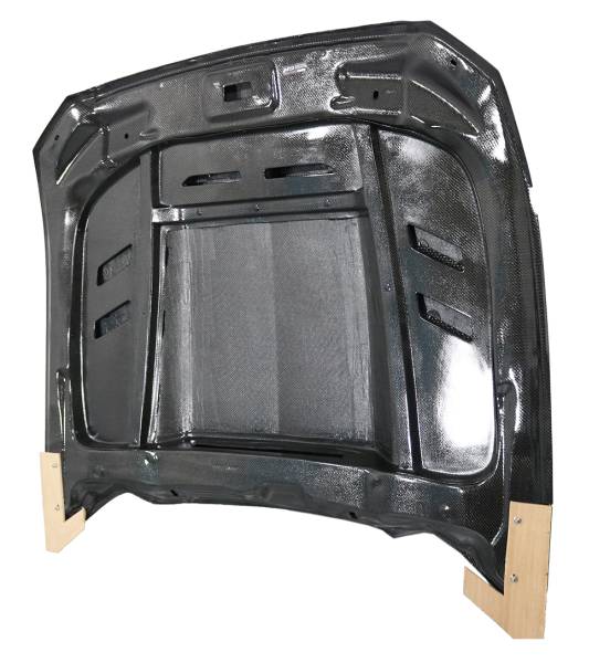 Double Sided Carbon Fiber Hood Terminator Style for Ford MUSTANG 2018-2023