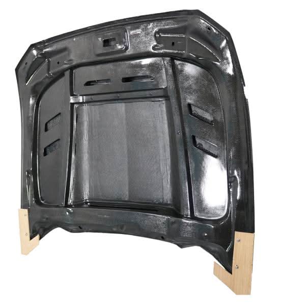 Double Sided Carbon Fiber Hood Terminator Style for Ford MUSTANG 2018-2023