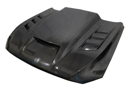 Double Sided Carbon Fiber Hood Terminator Style for Ford MUSTANG 2018-2023