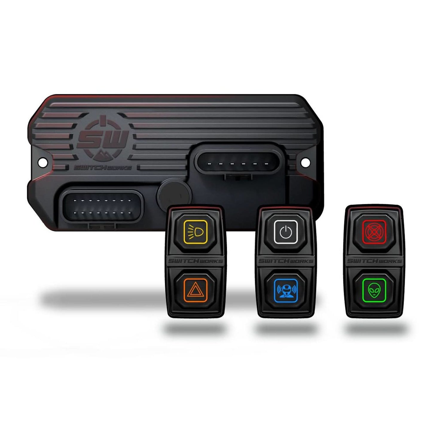 SWITCH WORKS SIERRA6, 6-SWITCH, 3-ROCKER ELECTRONIC ACCESSORY UNIVERSAL SMART SWITCHER BY SSV WORKS