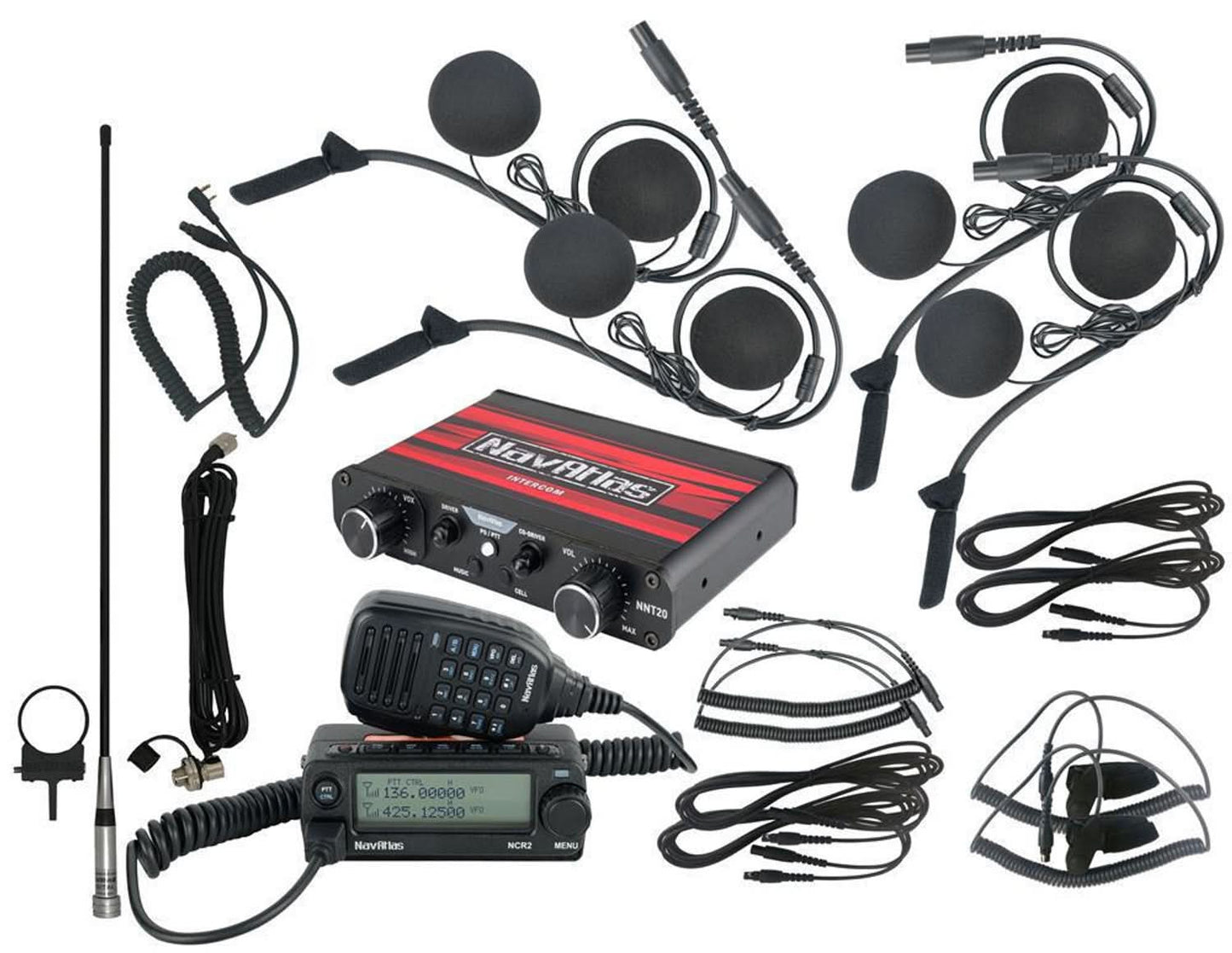 NAVATLAS NNT20 4 PERSON INTERCOM AND RADIO BUNDLE (IN-HELMET HEADSET)