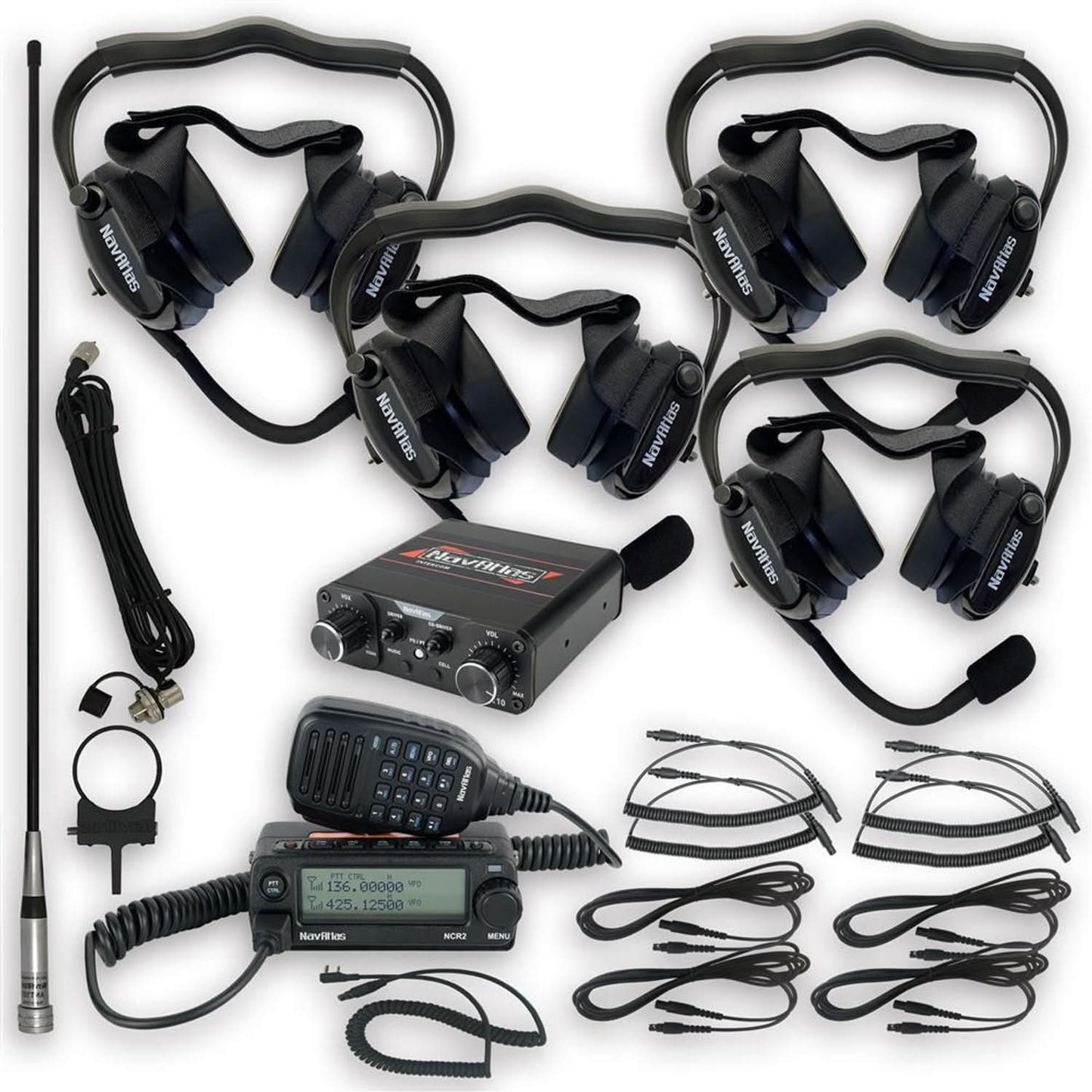 NAVATLAS NNT20 4 PERSON INTERCOM AND RADIO BUNDLE (BEHIND THE HEAD HEADSET)