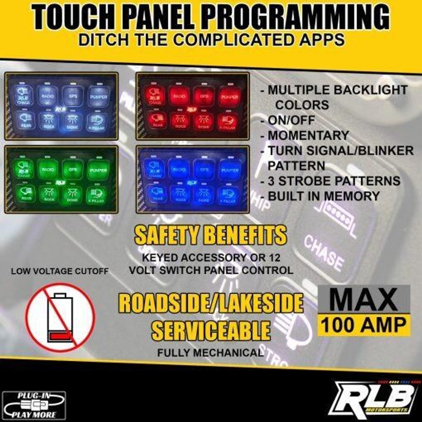 RLB MOTORSPORTS PRO8 SWITCH PANEL