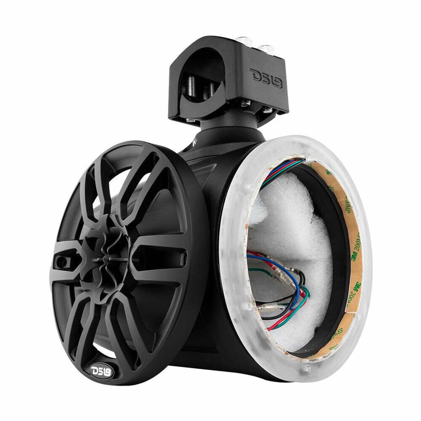 DS18 AUDIO 6.5" MARINE TOWER WITH INTEGRATED RGB LED LIGHTS NO SPEAKERS