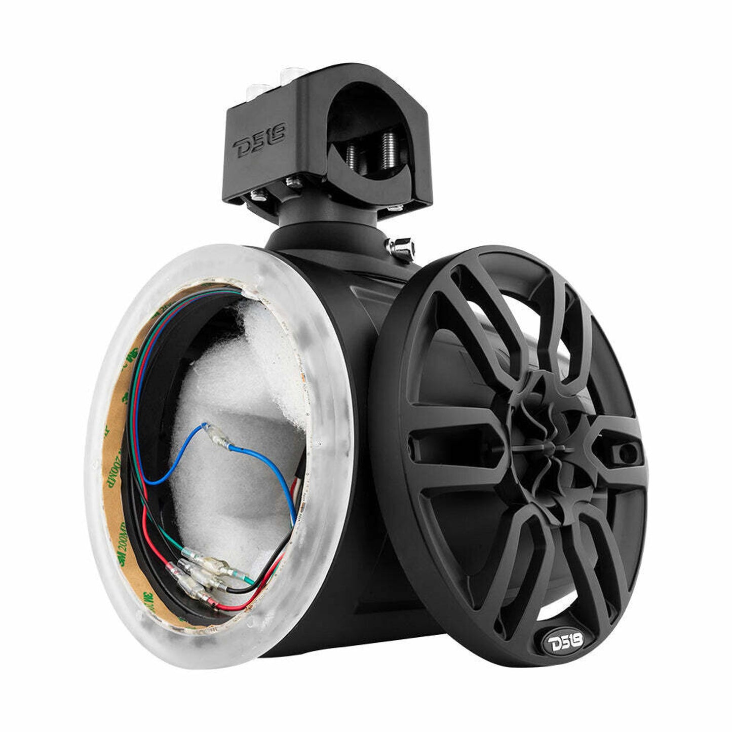 DS18 AUDIO 6.5" MARINE TOWER WITH INTEGRATED RGB LED LIGHTS NO SPEAKERS