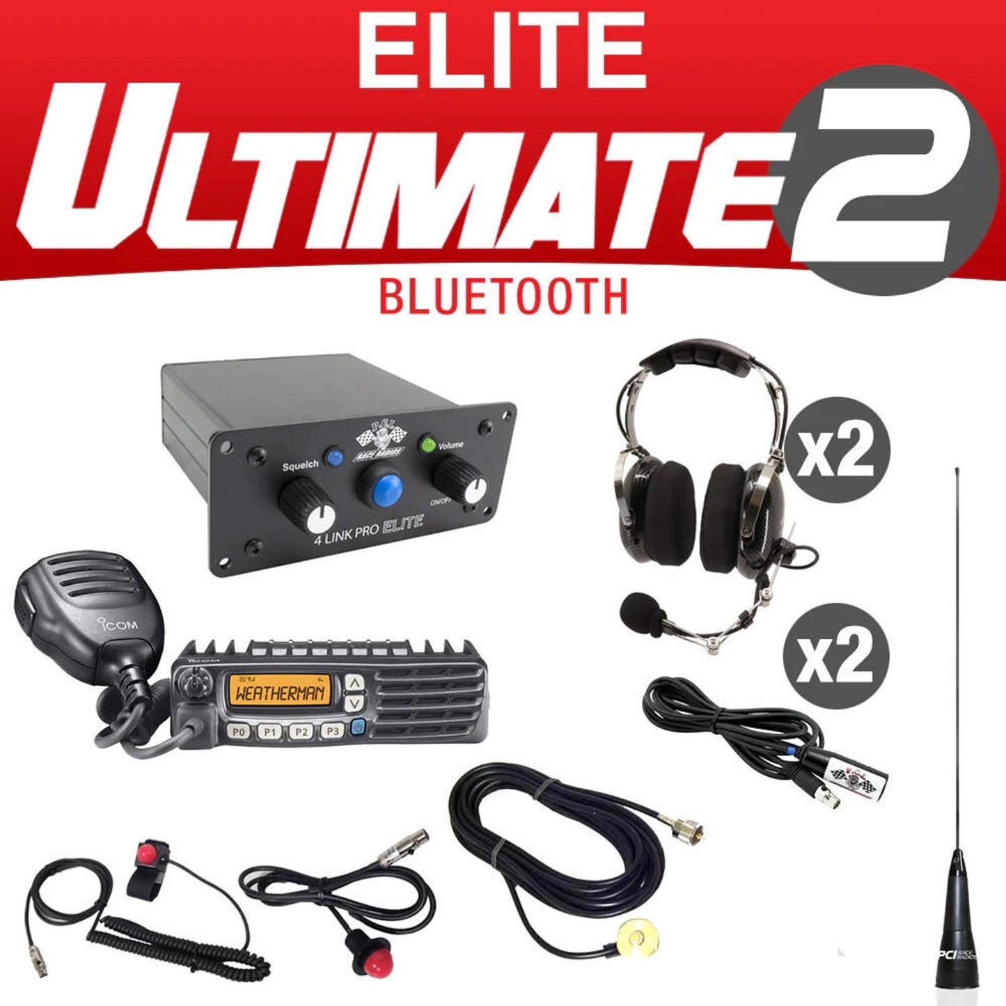 PCI RACE RADIOS ELITE ULTIMATE PACKAGE INTERCOM, RADIO AND HEADSET KIT