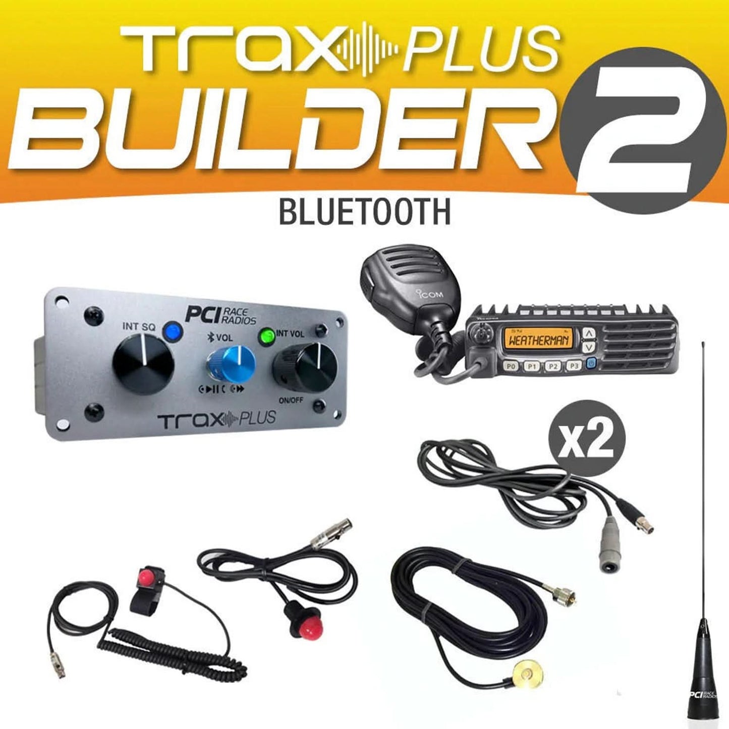 PCI RACE RADIOS TRAX PLUS BUILDER PACKAGE INTERCOM AND RADIO KIT