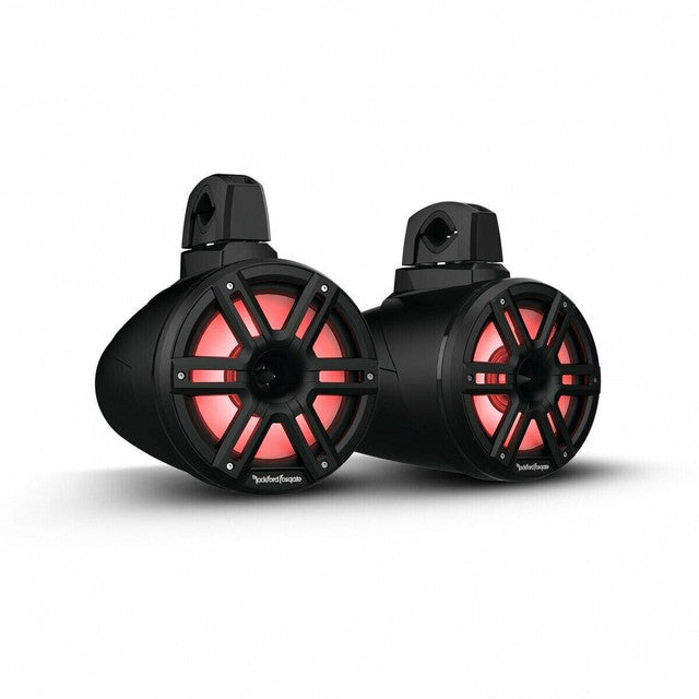 ROCKFORD FOSGATE M2 8" COLOR OPTIX 2-WAY HORN WAKE TOWER SPEAKERS (BLACK)