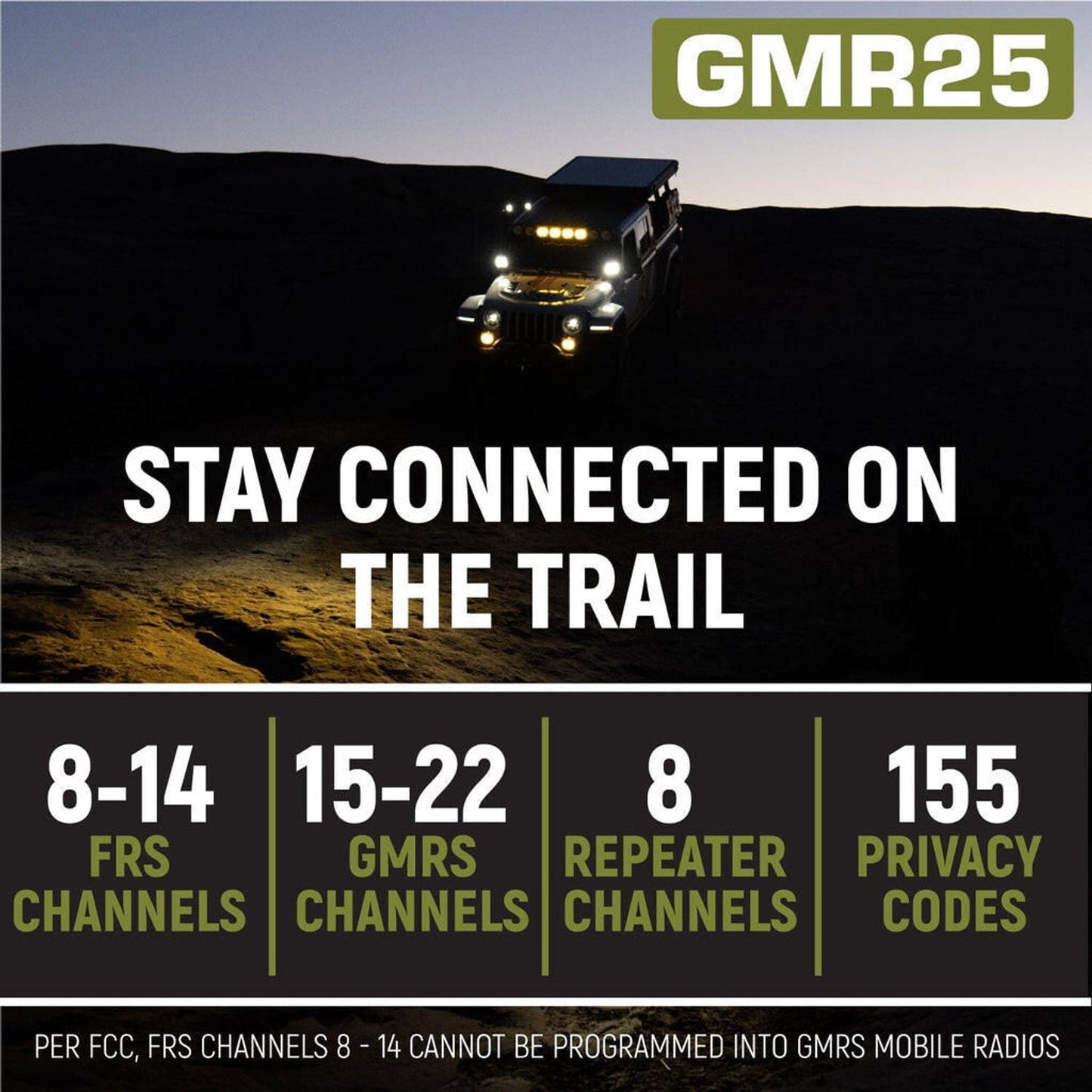 RUGGED RADIOS ADVENTURE RADIO KIT GMR25 WATERPROOF GMRS MOBILE RADIO KIT AND EXTERNAL SPEAKER