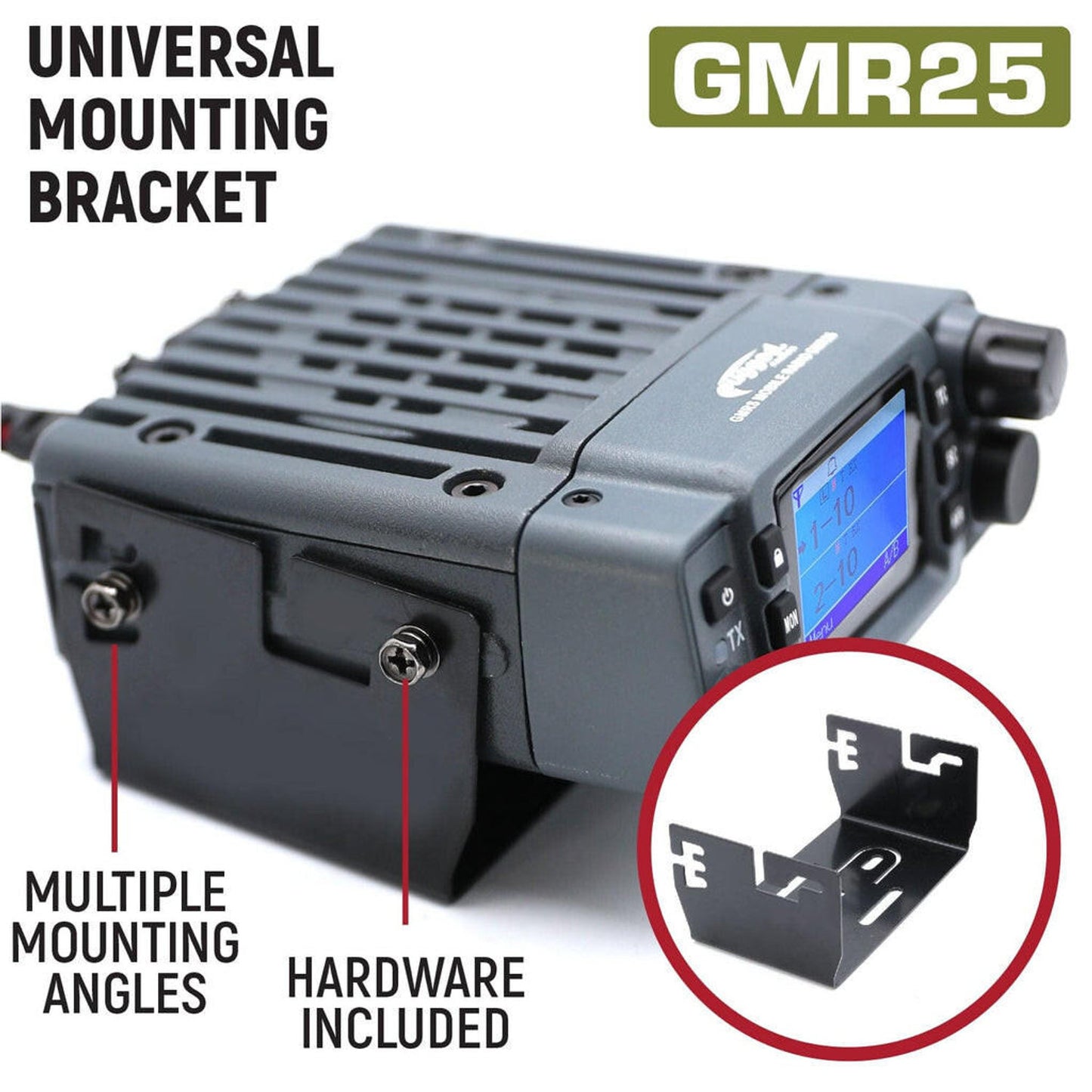 RUGGED RADIOS ADVENTURE RADIO KIT GMR25 WATERPROOF GMRS MOBILE RADIO KIT AND EXTERNAL SPEAKER