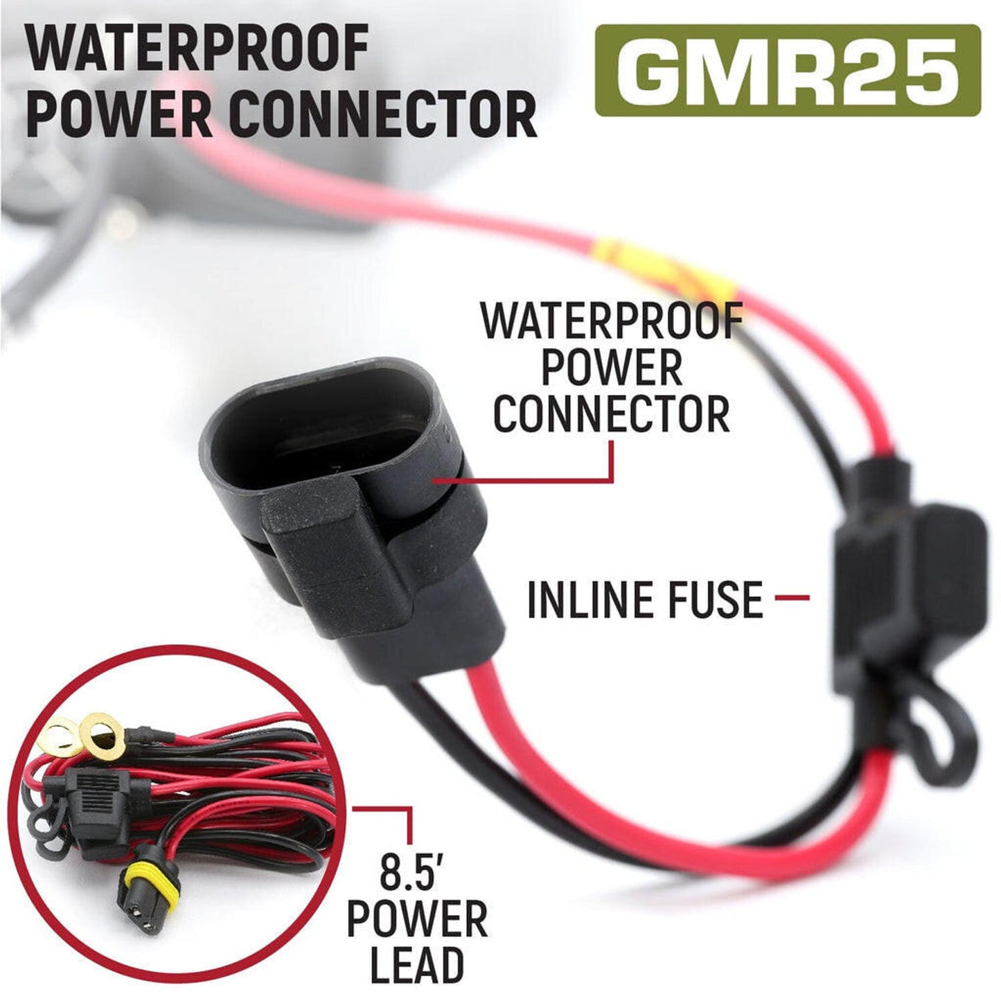 RUGGED RADIOS ADVENTURE RADIO KIT GMR25 WATERPROOF GMRS MOBILE RADIO KIT AND EXTERNAL SPEAKER