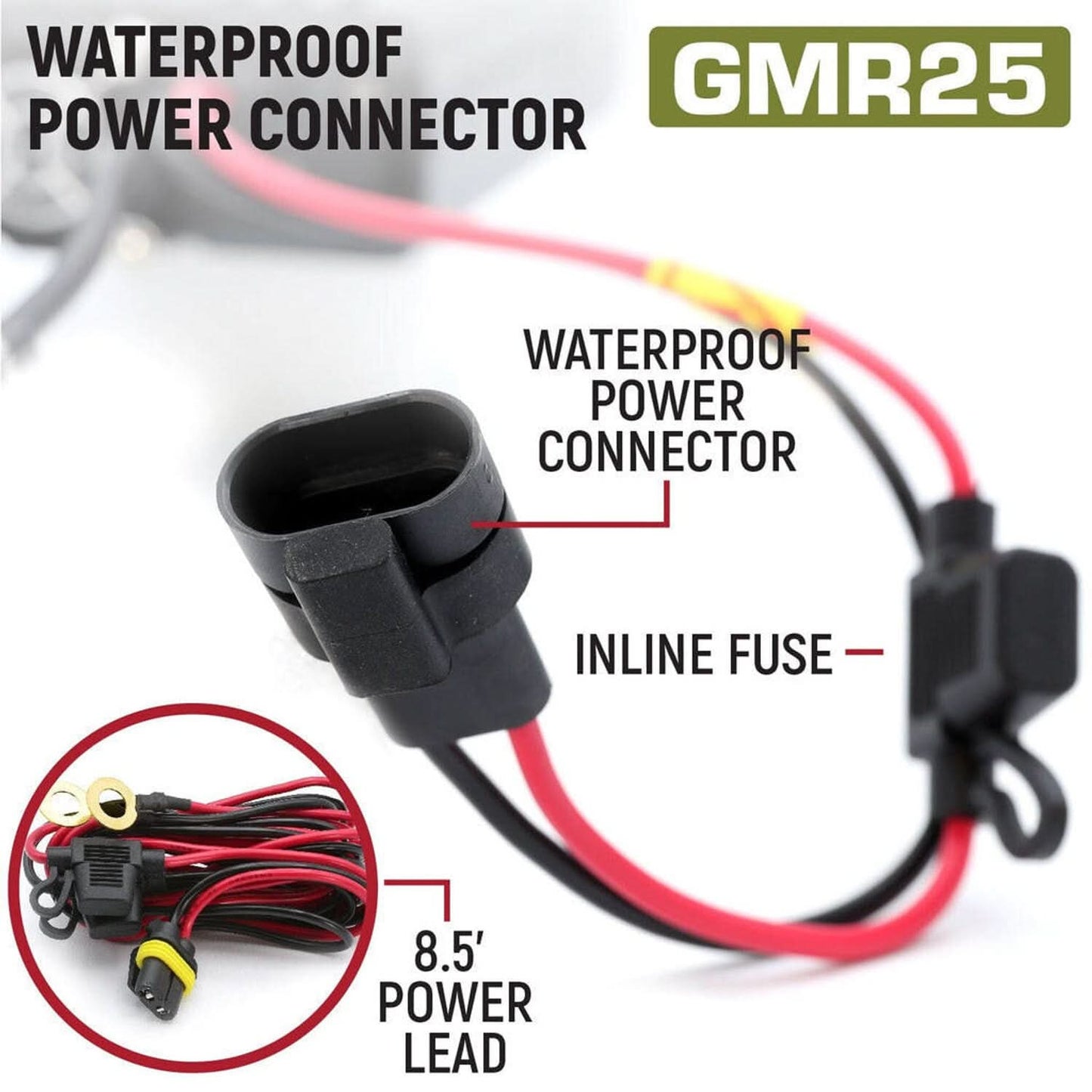 RUGGED RADIOS ADVENTURE RADIO KIT GMR25 WATERPROOF GMRS MOBILE RADIO KIT AND EXTERNAL SPEAKER