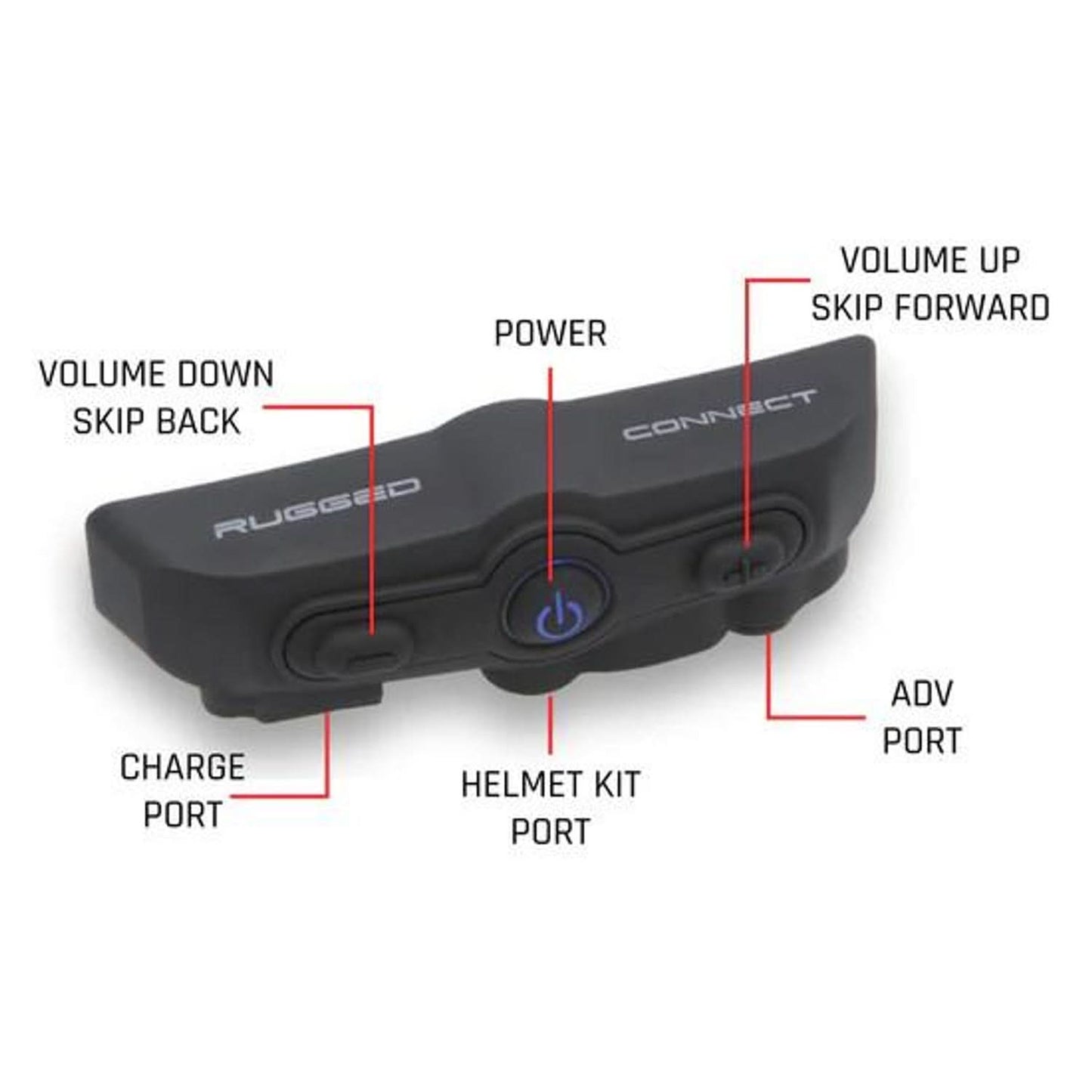 RUGGED RADIOS CONNECT BT2 HELMET BLUETOOTH HEADSET