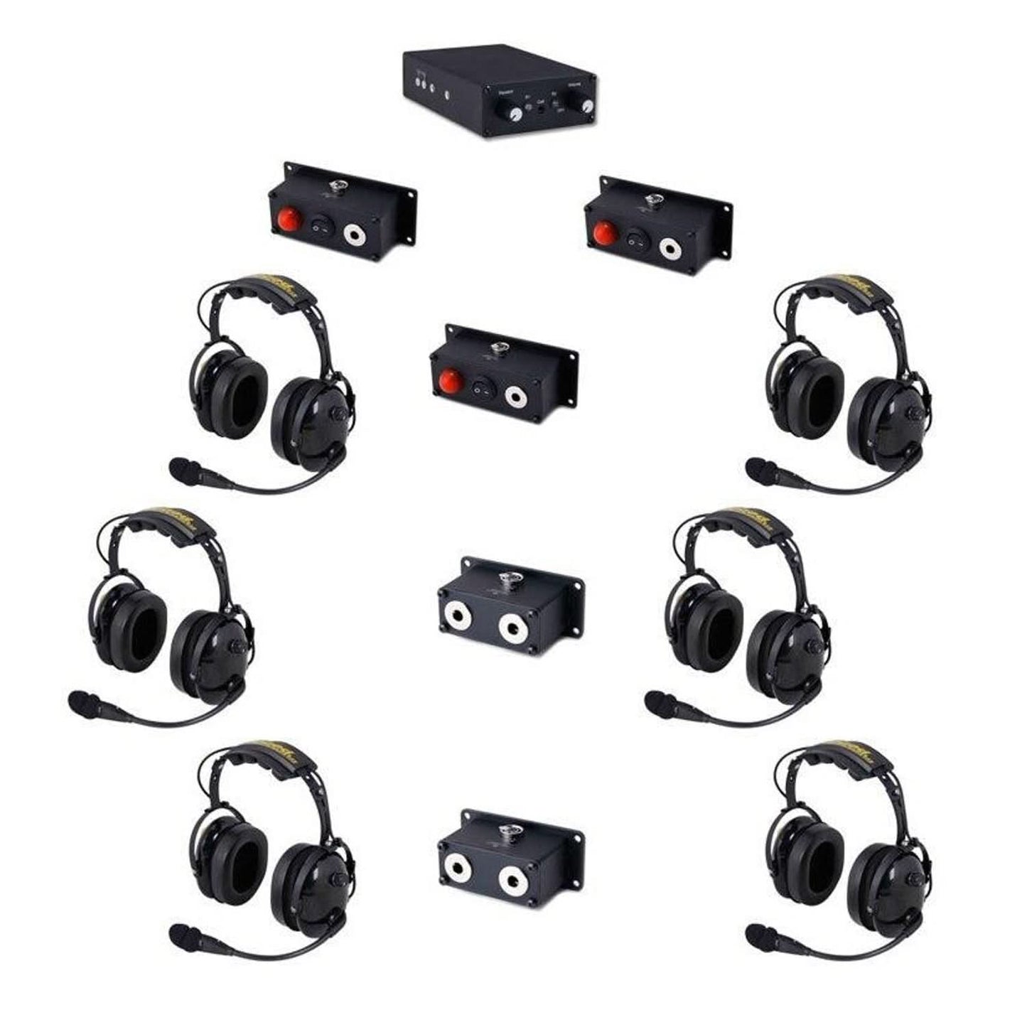 RUGGED RADIOS RRP800 FIRE  SAFETY INTERCOM DUAL RADIO 6 PLACE PLUS PUMP PANEL FIRE TRUCK KIT