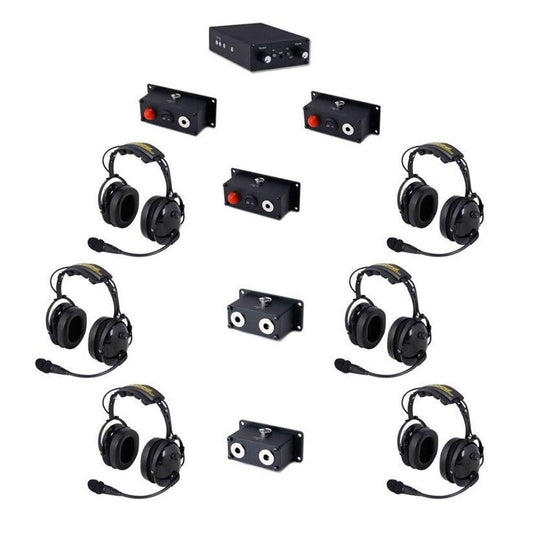 RUGGED RADIOS RRP800 FIRE  SAFETY INTERCOM DUAL RADIO 6 PLACE PLUS PUMP PANEL FIRE TRUCK KIT