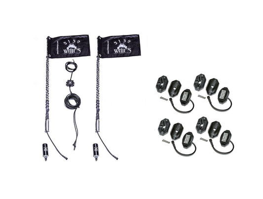 5150 WHIPS 187 WHIPS AND ROCK LIGHT COMBO KIT