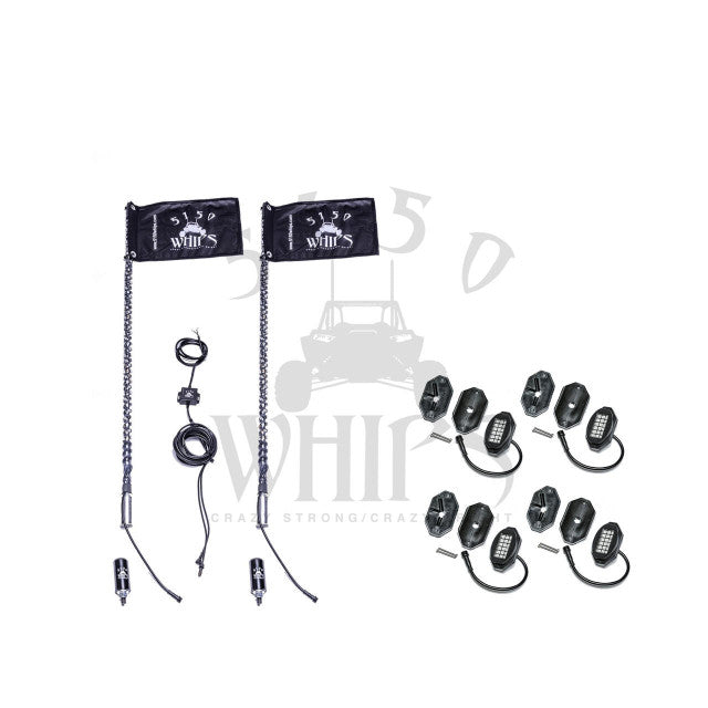 5150 WHIPS 187 WHIPS AND ROCK LIGHT COMBO KIT
