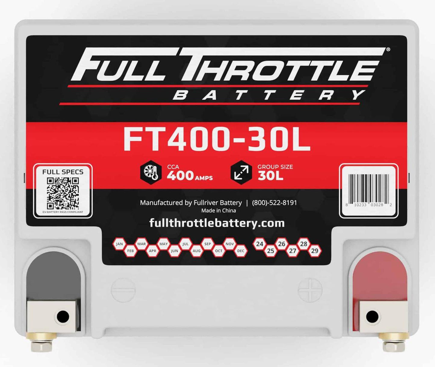 FULLRIVER BATTERY FT400-30L FULL THROTTLE AGM SERIES BATTERY