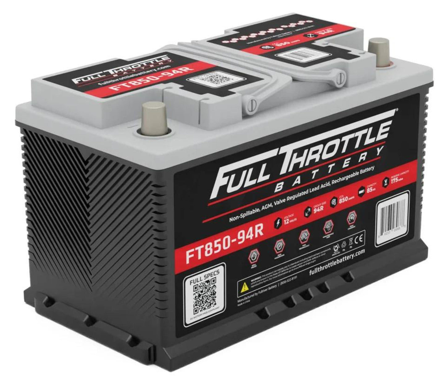 FULLRIVER BATTERY FT850-94R FULL THROTTLE AGM SERIES BATTERY