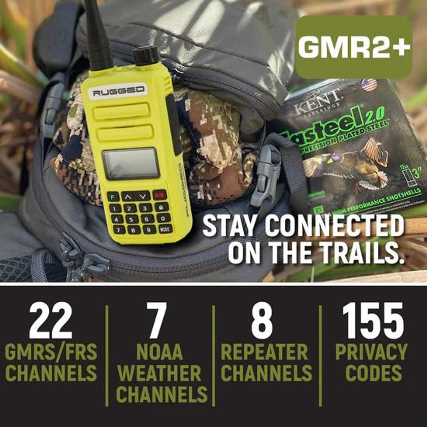 RUGGED RADIOS HIGH VISIBILITY GMR2 PLUS EMERGENCY RADIO BUNDLE