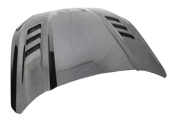 Double Sided Carbon Fiber Hood Terminator Style for Ford Mustang 2024-2025