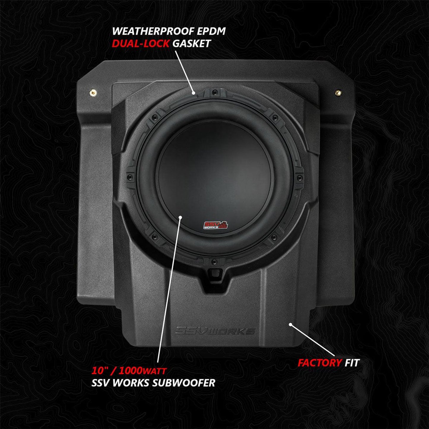 SSV WORKS CAN-AM MAVERICK R PHASE-6 K-SPEC 1650 WATT 6-SPEAKER SYSTEM WITH 6" HORNS