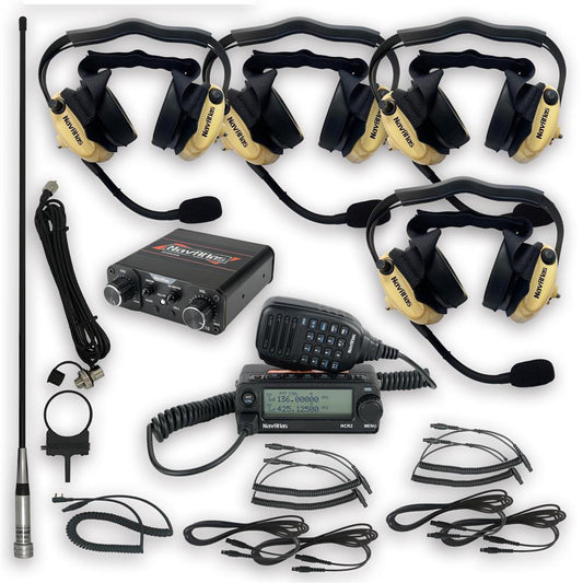 NAVATLAS NNT20 4 PERSON INTERCOM AND RADIO BUNDLE (BEHIND THE HEAD HEADSET)