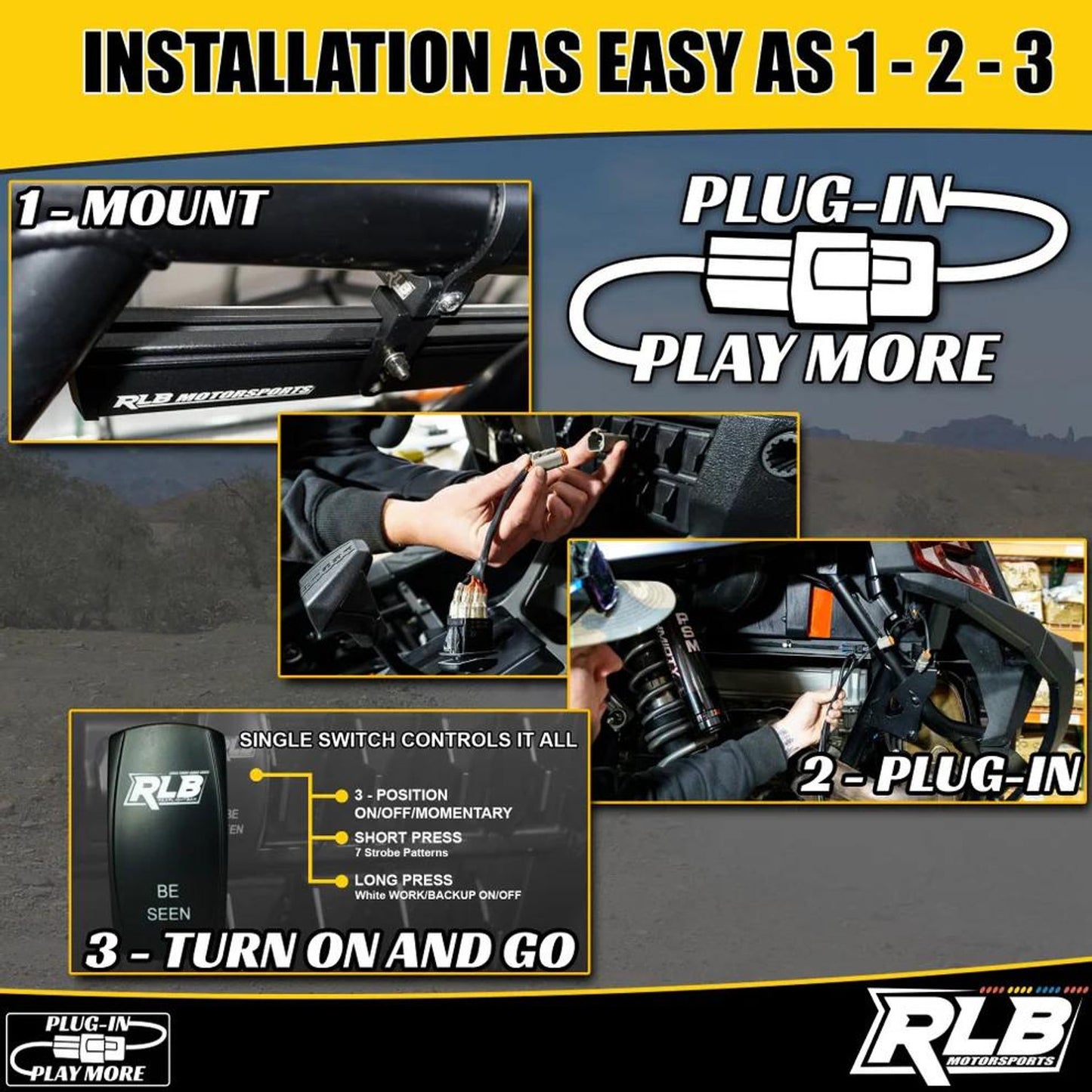 RLB MOTORSPORTS TECATE SPLIT DUAL 6" CHASE LIGHTS