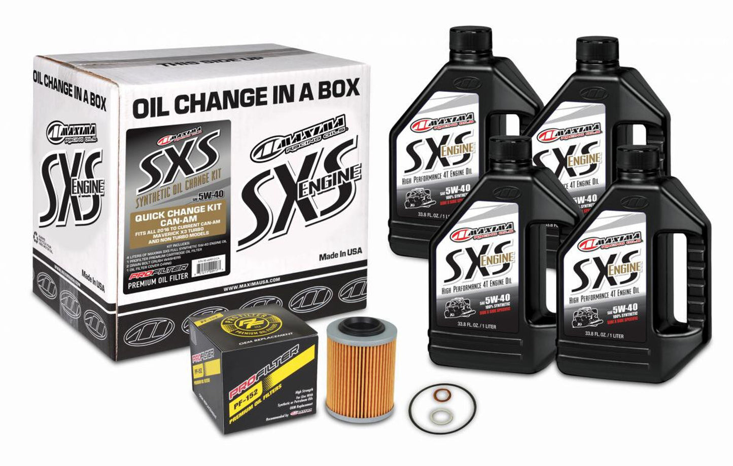 MAXIMA RACING OILS POLARIS RZR TURBO 5W-50 SXS QUICK CHANGE KIT