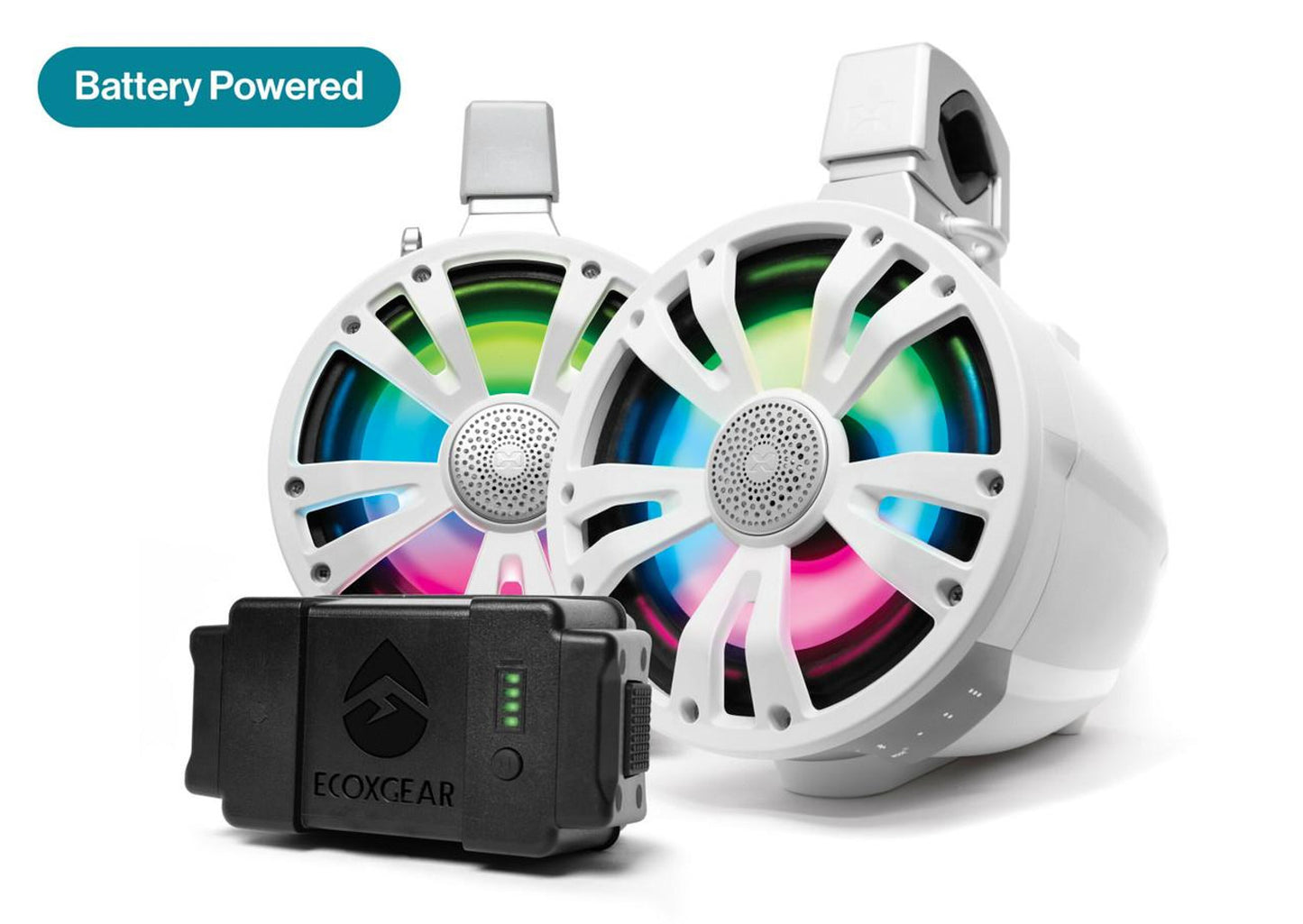 ECOXGEAR BATTERY POWERED AMPLIFIED TOWER SPEAKERS