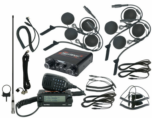 NAVATLAS NIRIH4 INTERCOM AND HELMET HEADSET RADIO KIT (4-PERSON)