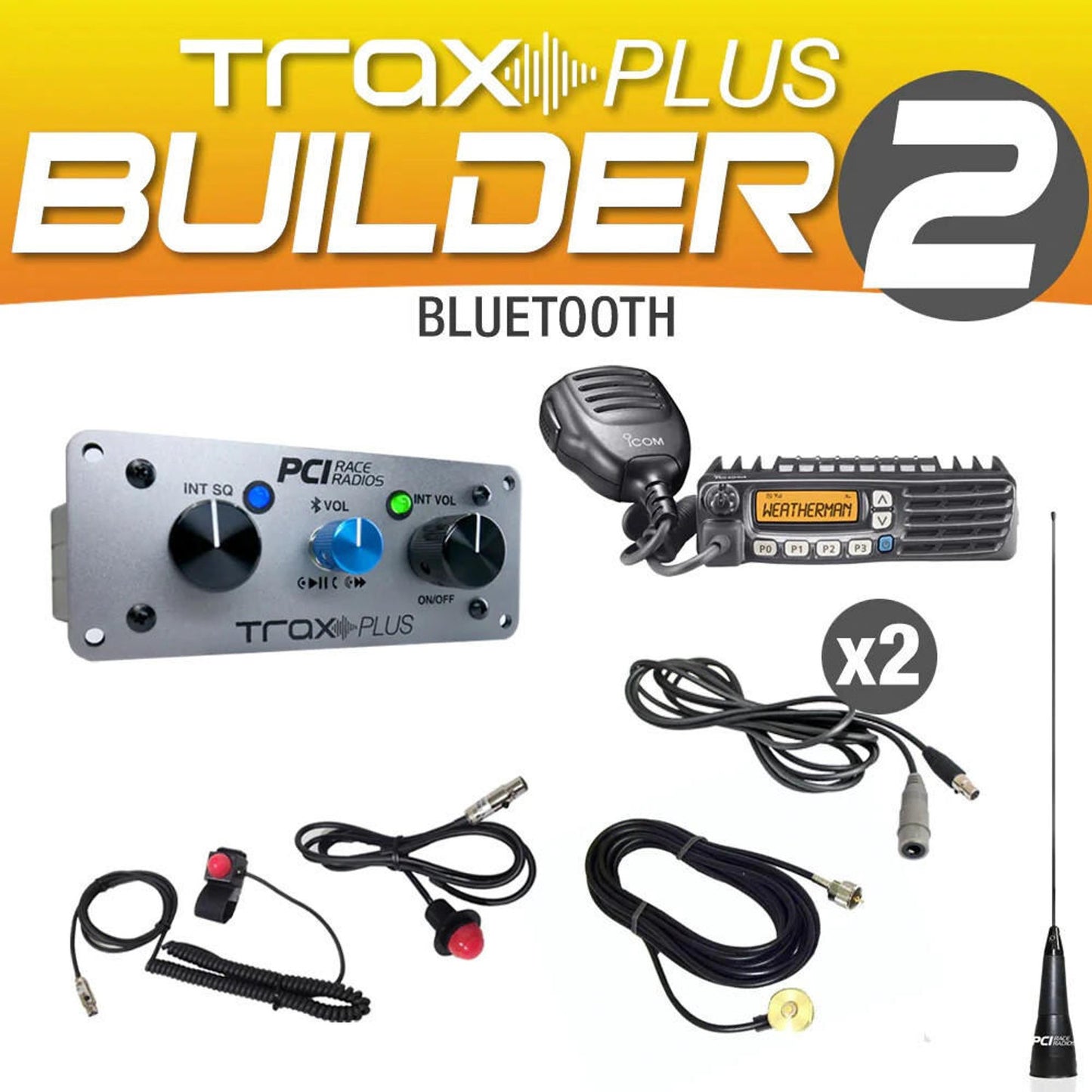 PCI RACE RADIOS TRAX PLUS BUILDER PACKAGE  INTERCOM AND RADIO KIT