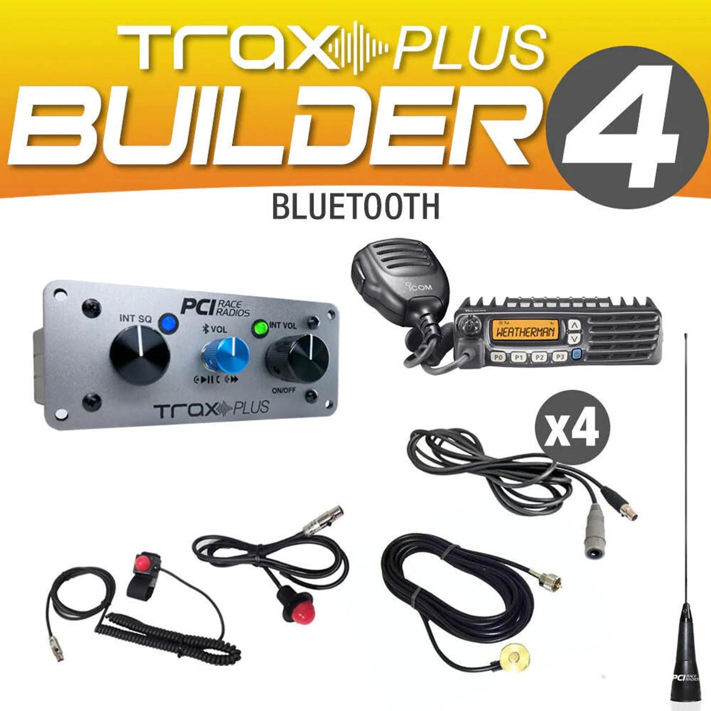 PCI RACE RADIOS TRAX PLUS BUILDER PACKAGE  INTERCOM AND RADIO KIT