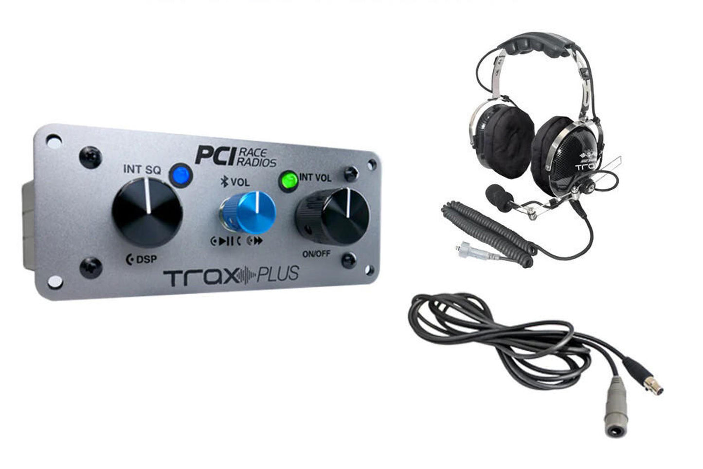 PCI RACE RADIOS TRAX PLUS SUPREME PACKAGE  INTERCOM AND HEADSET KIT