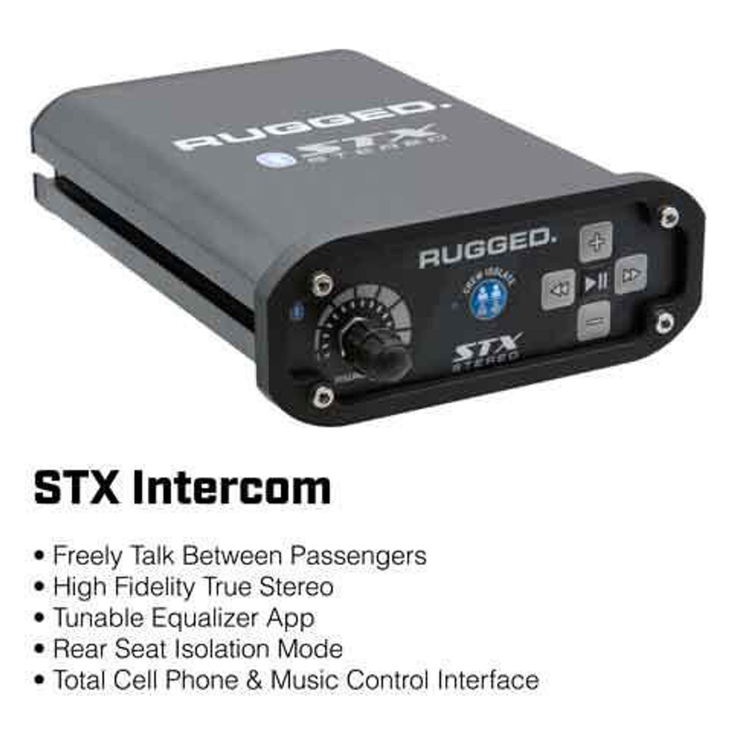 RUGGED RADIOS STX STEREO COMPLETE MASTER COMMUNICATION KIT WITH INTERCOM AND 2-WAY RADIO