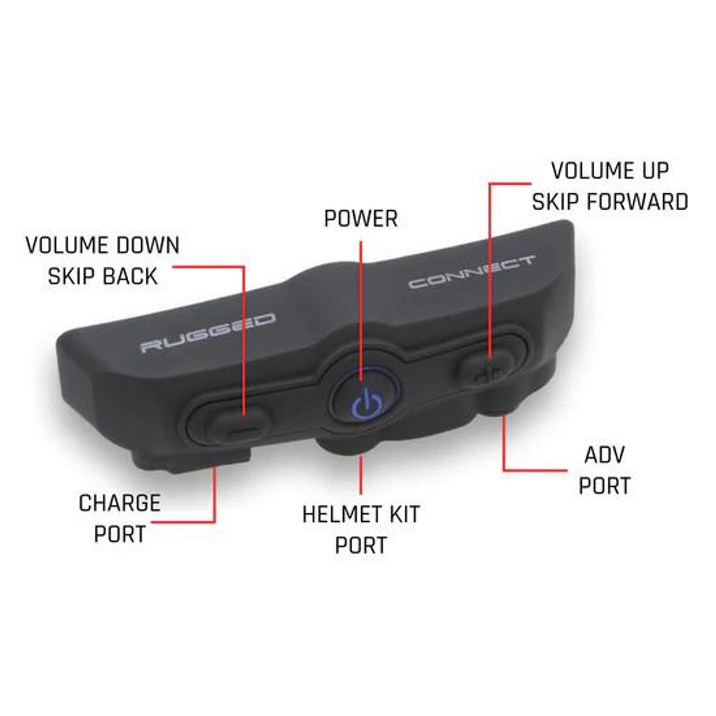 RUGGED RADIOS CONNECT BT2 HELMET BLUETOOTH HEADSET