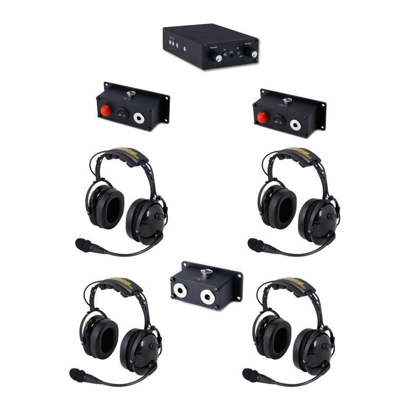 RUGGED RADIOS RRP800 FIRE  SAFETY INTERCOM DUAL RADIO 4 PLACE FIRE TRUCK KIT