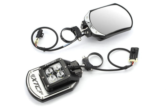 XTC SIX12 UTV SIDE MIRRORS W/ TURN SIGNAL FLASHER & RIGID FRONT LIGHT