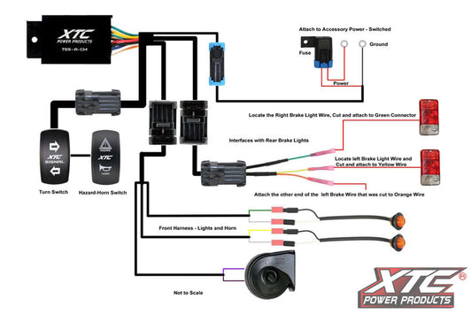 XTC UNIVERSAL AND SELF-CANCELING TURN SIGNAL SYSTEM W HORN AND INCLUDES OEM INTERFACE WIRES